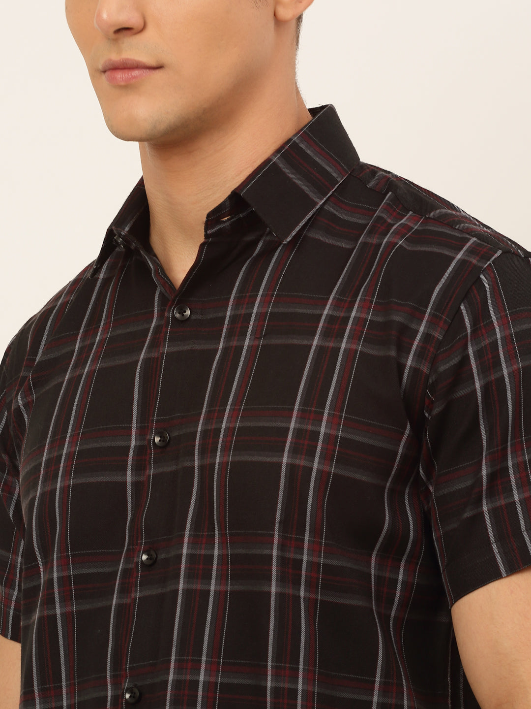 Men's Cotton Checked Formal Shirts - Taantav