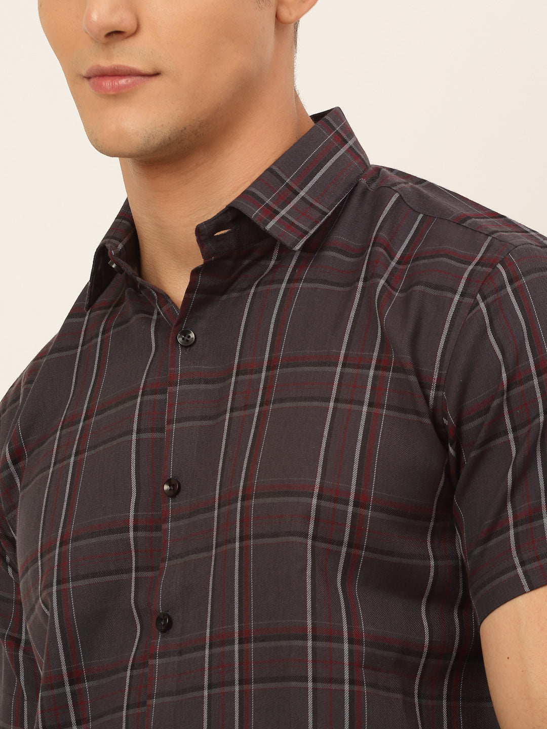 Men's Cotton Checked Formal Shirts - Taantav