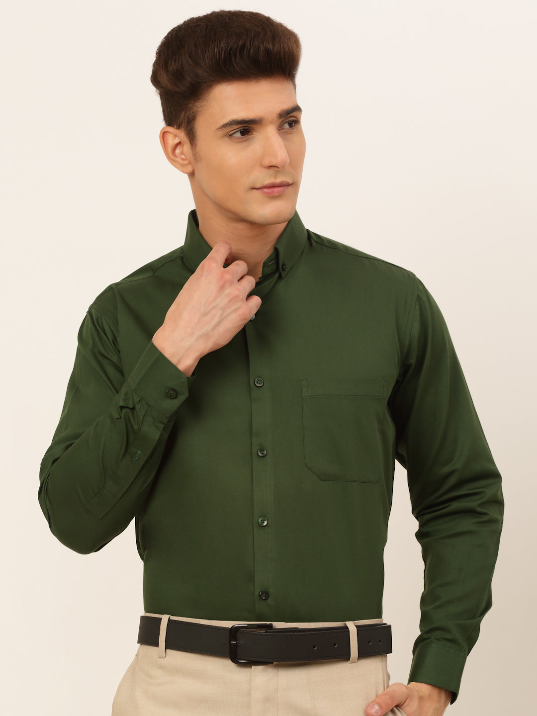 Men's Cotton Solid Formal Shirt's - Taantav