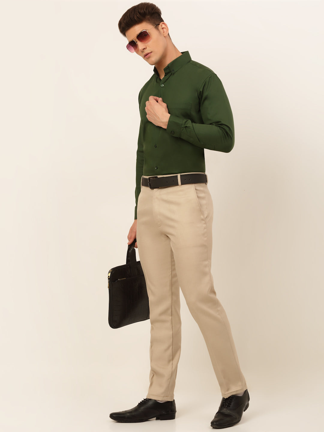 Men's Cotton Solid Formal Shirt's - Taantav