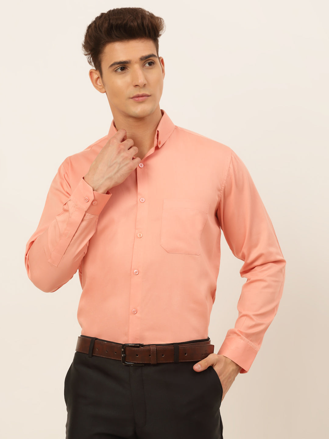 Men's Cotton Solid Formal Shirt's - Taantav