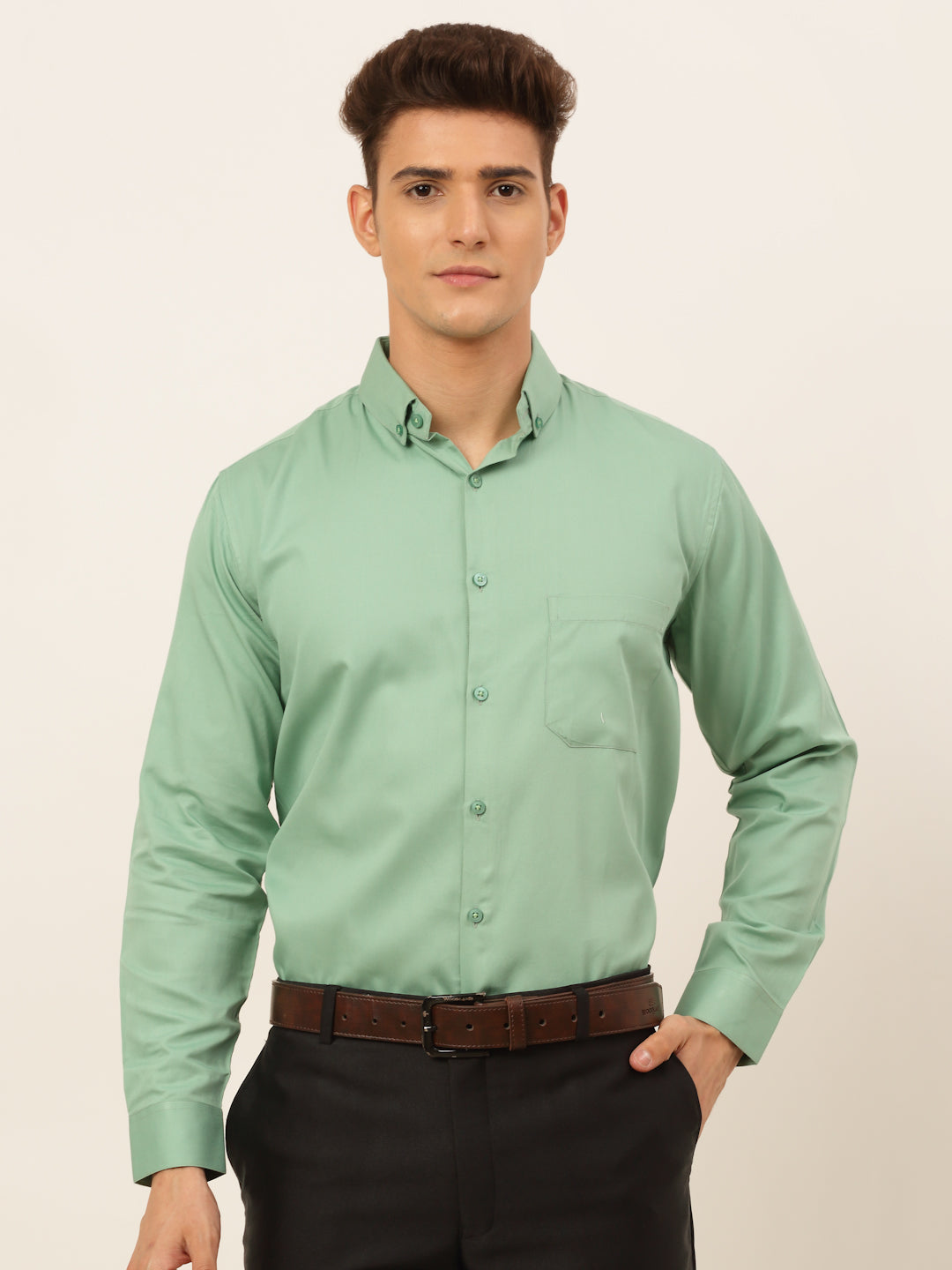 Men's Cotton Solid Formal Shirt's - Taantav