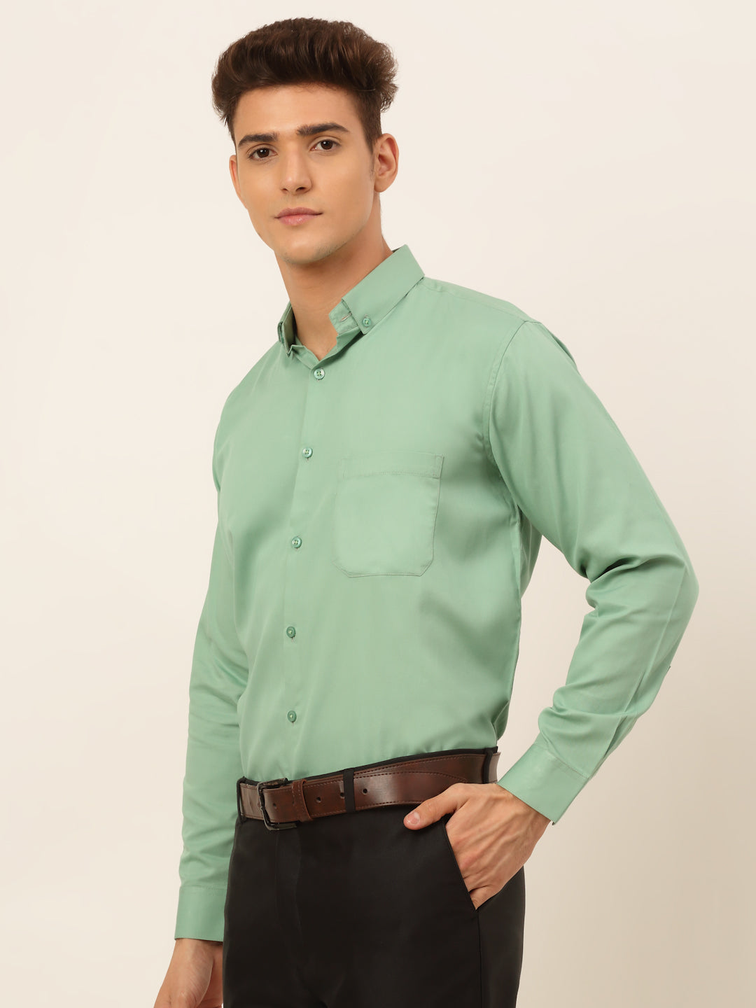 Men's Cotton Solid Formal Shirt's - Taantav