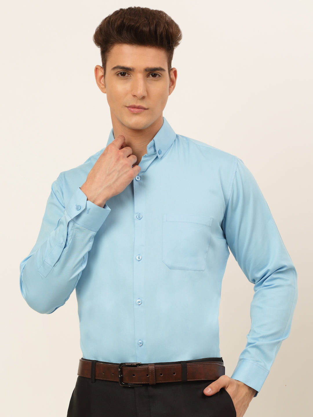 Men's Cotton Solid Formal Shirt's - Taantav