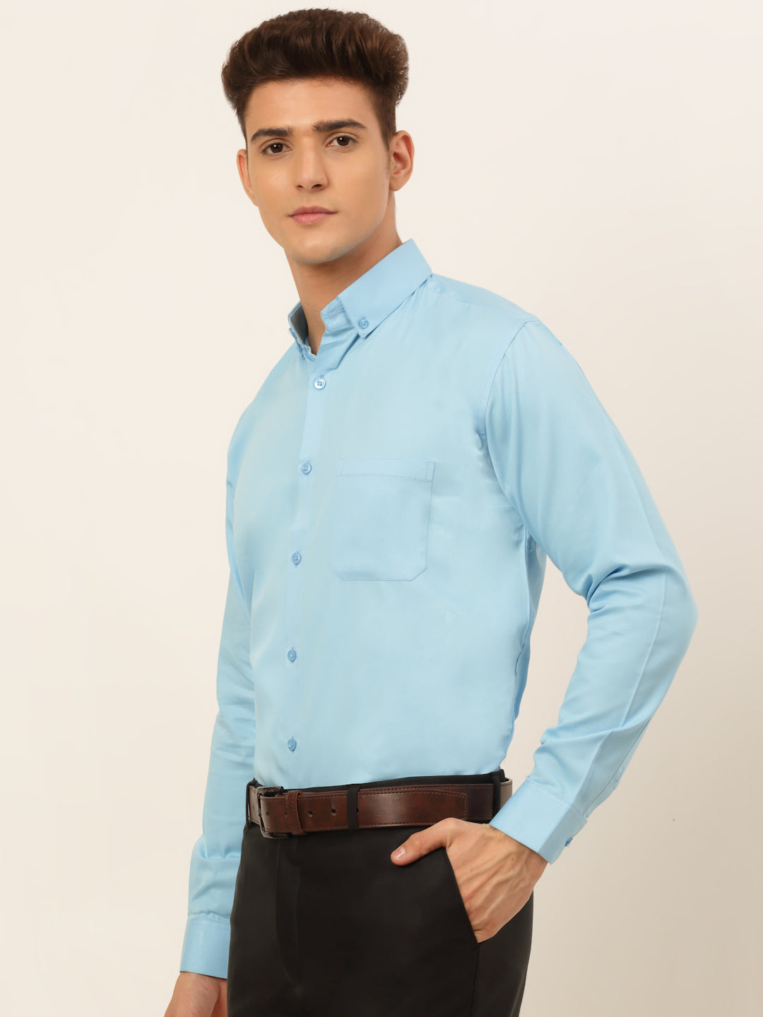 Men's Cotton Solid Formal Shirt's - Taantav