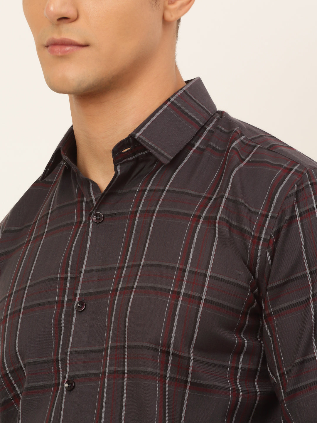 Men's Cotton Checked Formal Shirts - Taantav