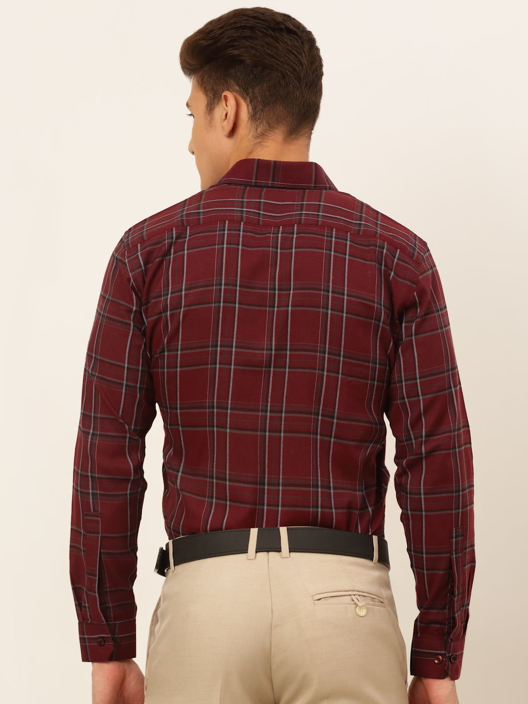 Men's Cotton Checked Formal Shirts - Taantav