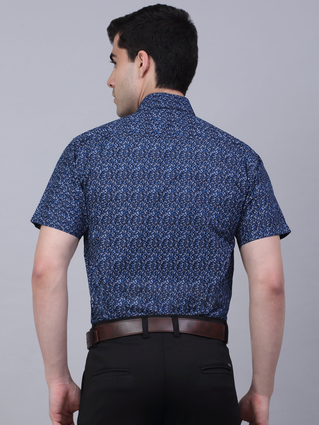 Men's Cotton Half Sleeve Printed Formal Shirts - Taantav