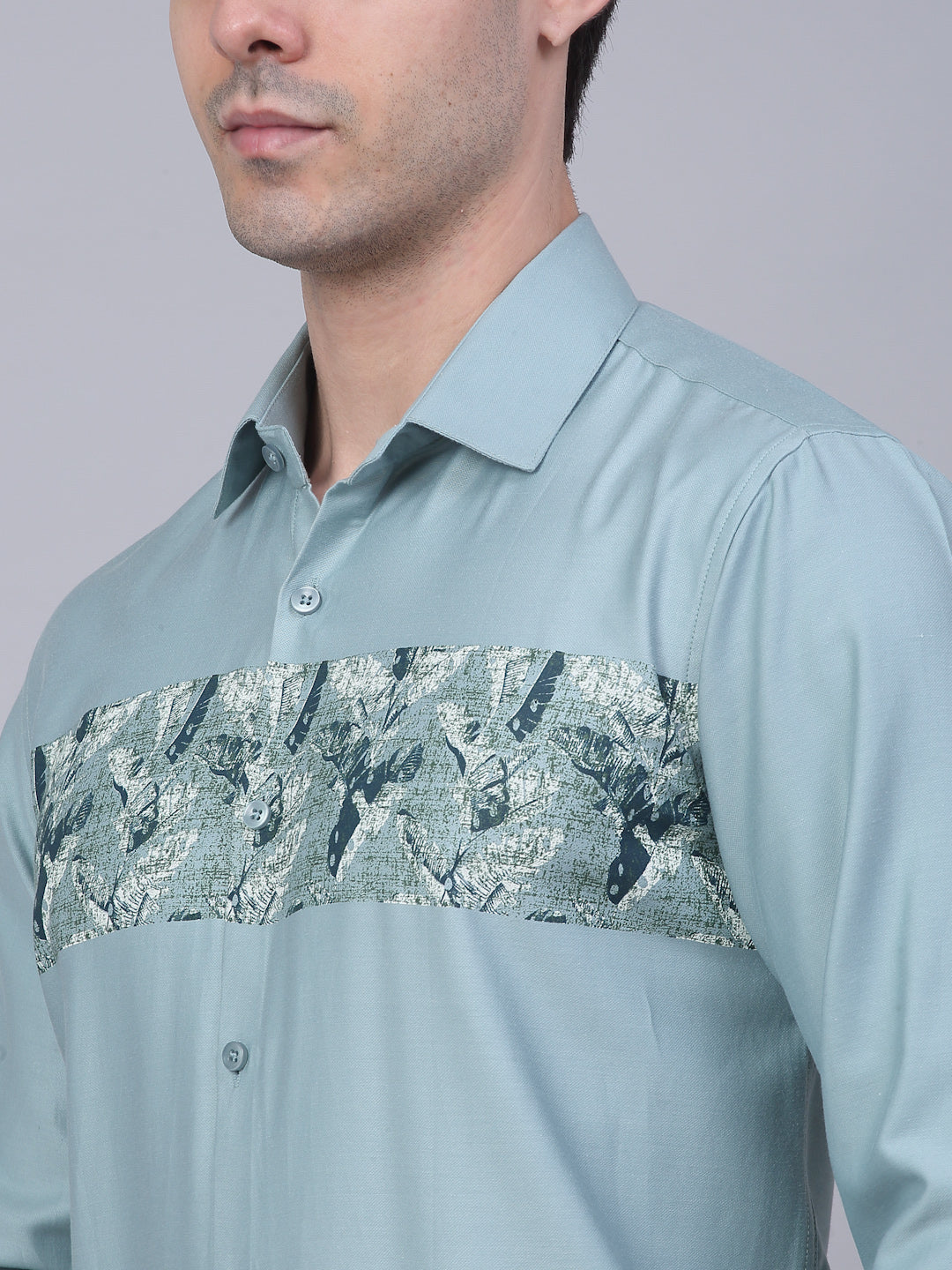 Men's Cotton Lycra Printed Formal Shirts - Taantav