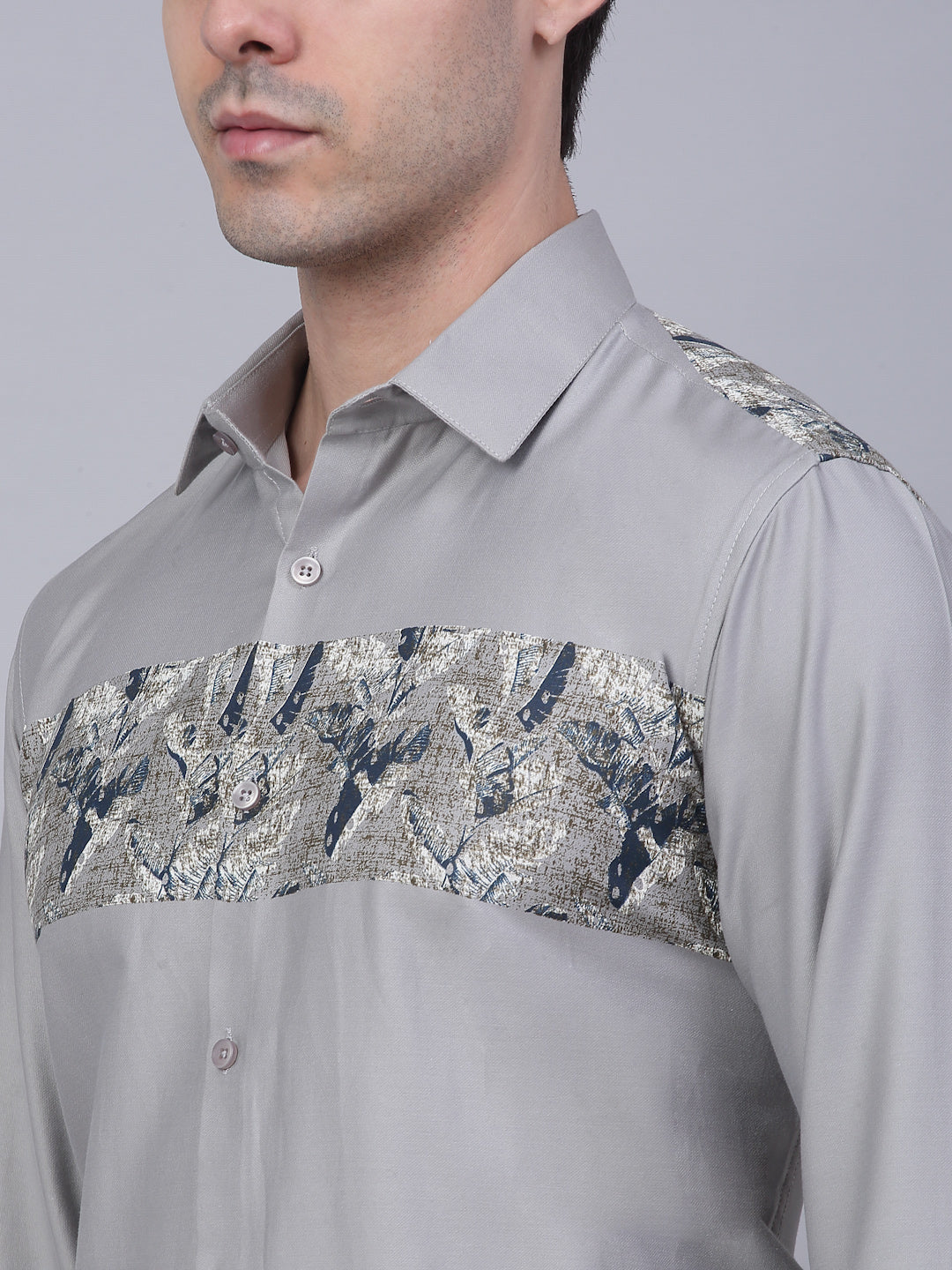 Men's Cotton Lycra Printed Formal Shirts - Taantav