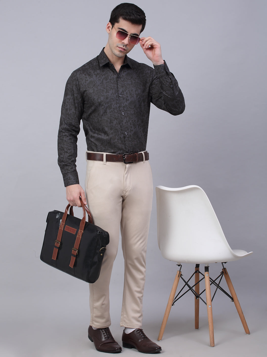 Men's Cotton Lycra Printed Formal Shirts - Taantav