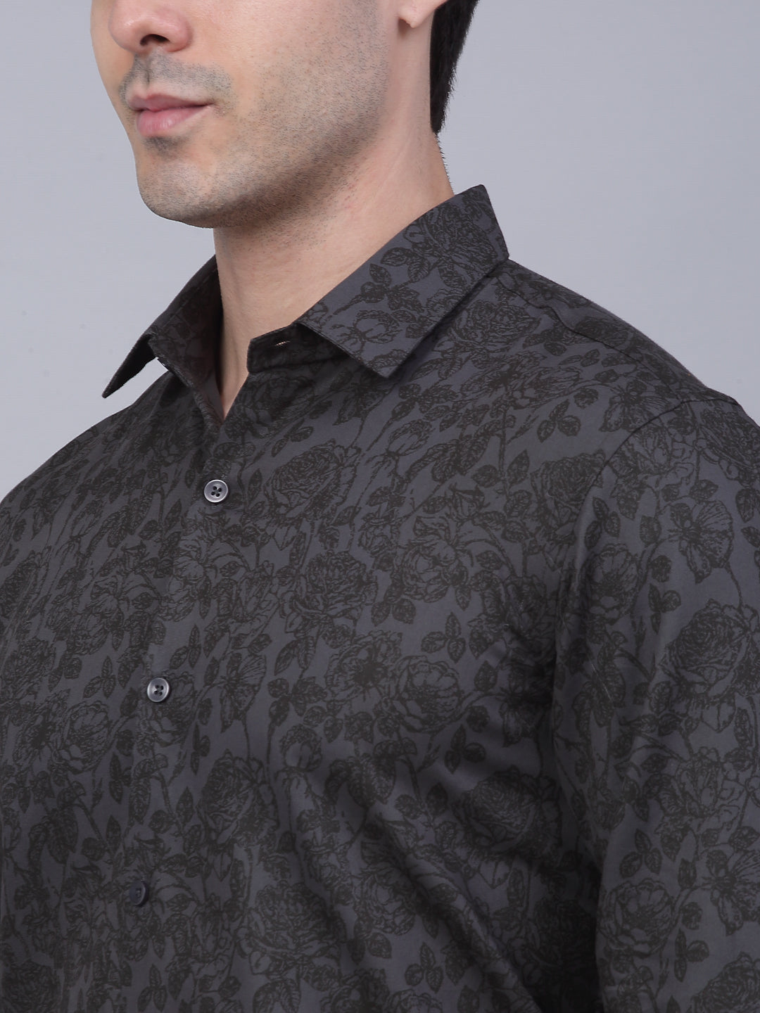 Men's Cotton Lycra Printed Formal Shirts - Taantav