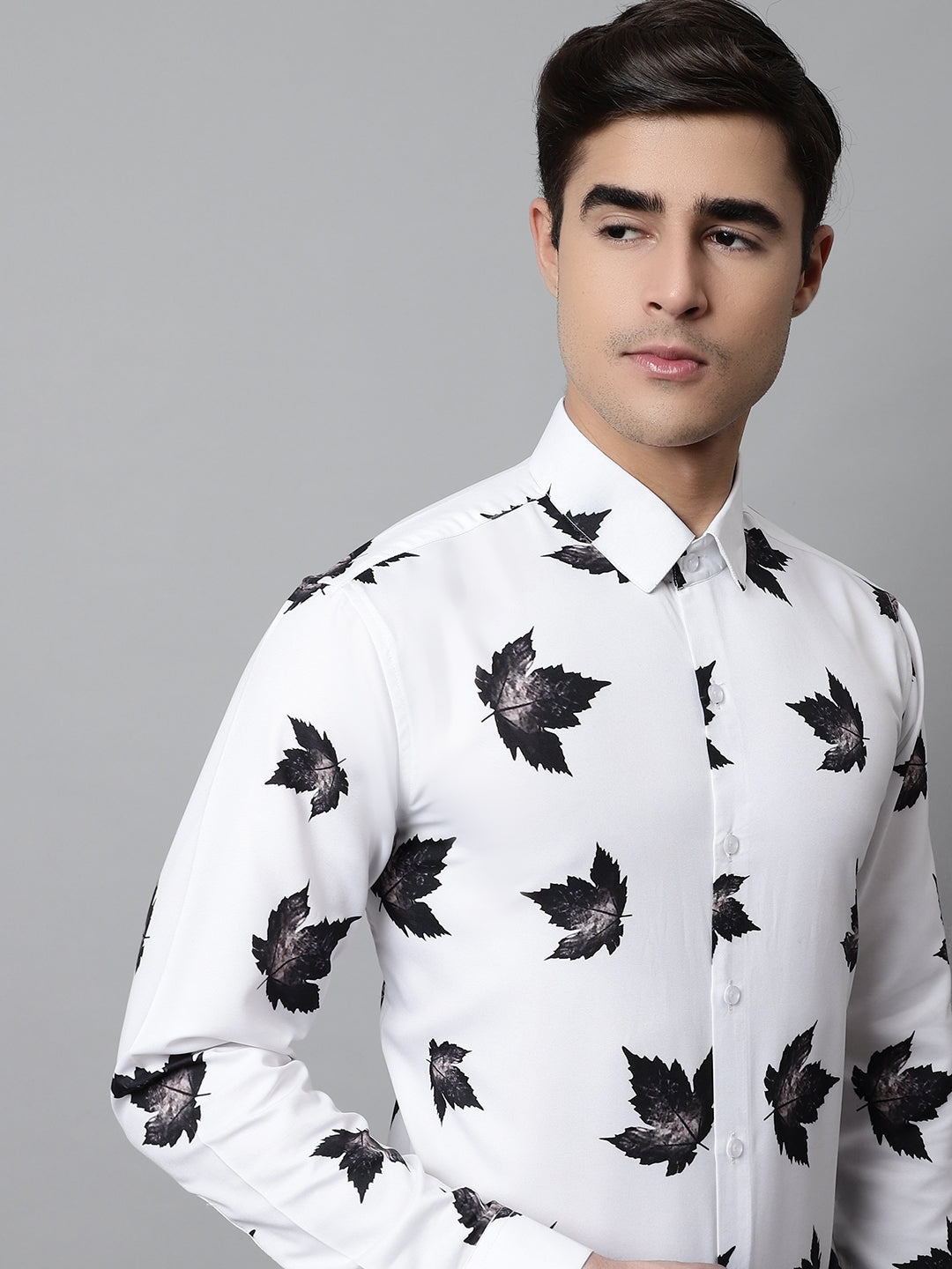 Men's Regular Fit Printed Pure Cotton Formal Shirt - Taantav