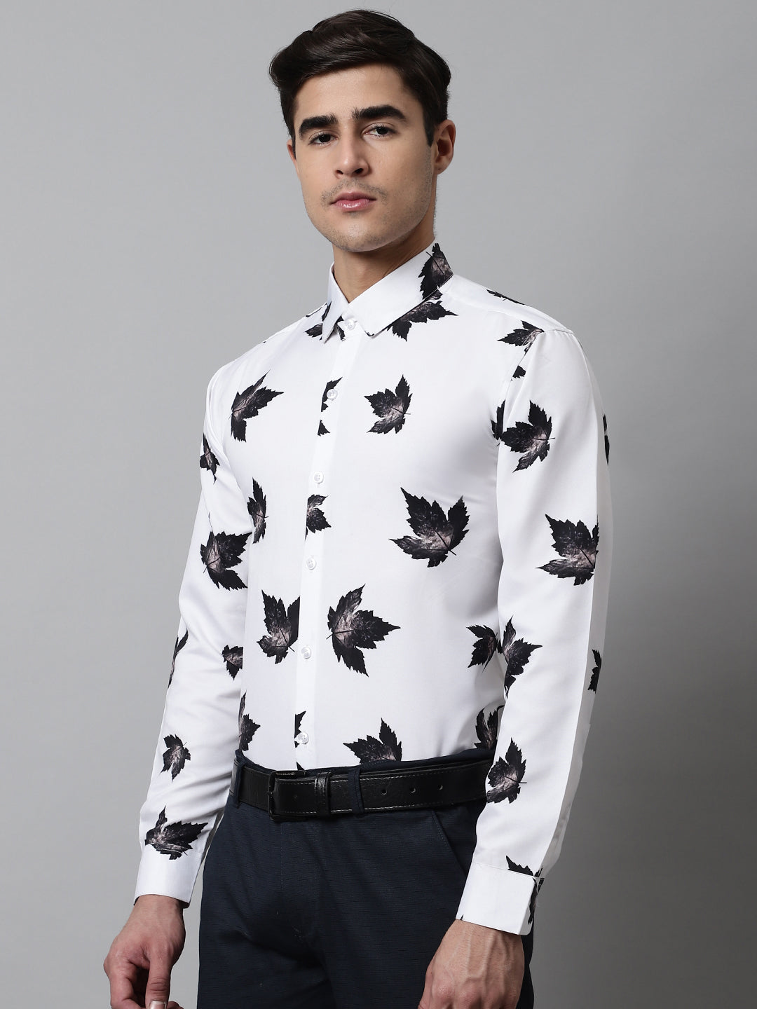 Men's Regular Fit Printed Pure Cotton Formal Shirt - Taantav