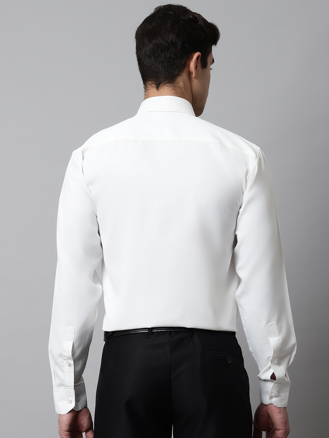 Men's White Classic Cotton Formal Shirt - Taantav