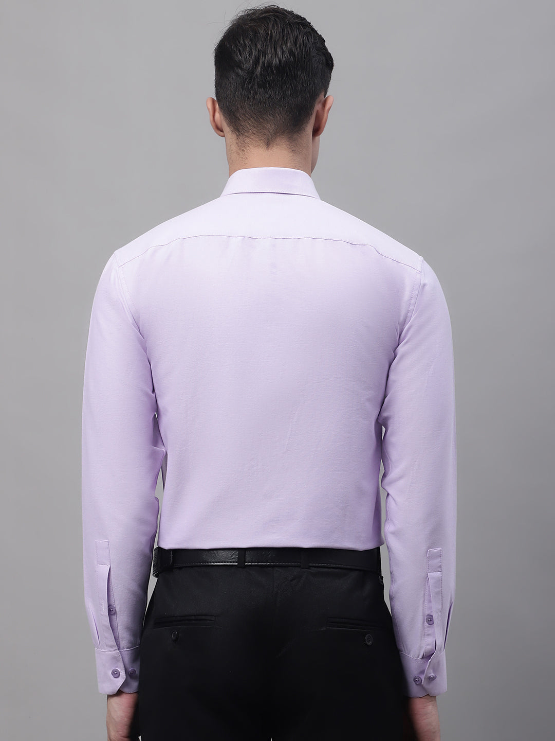 Men's Light Purple Cotton Solid Formal Shirt - Taantav