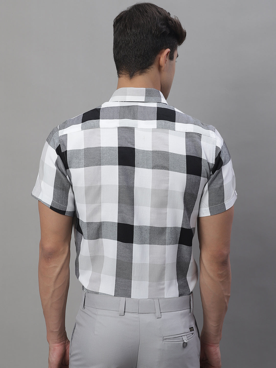 Men's Pure Cotton Checked Formal Shirts - Taantav