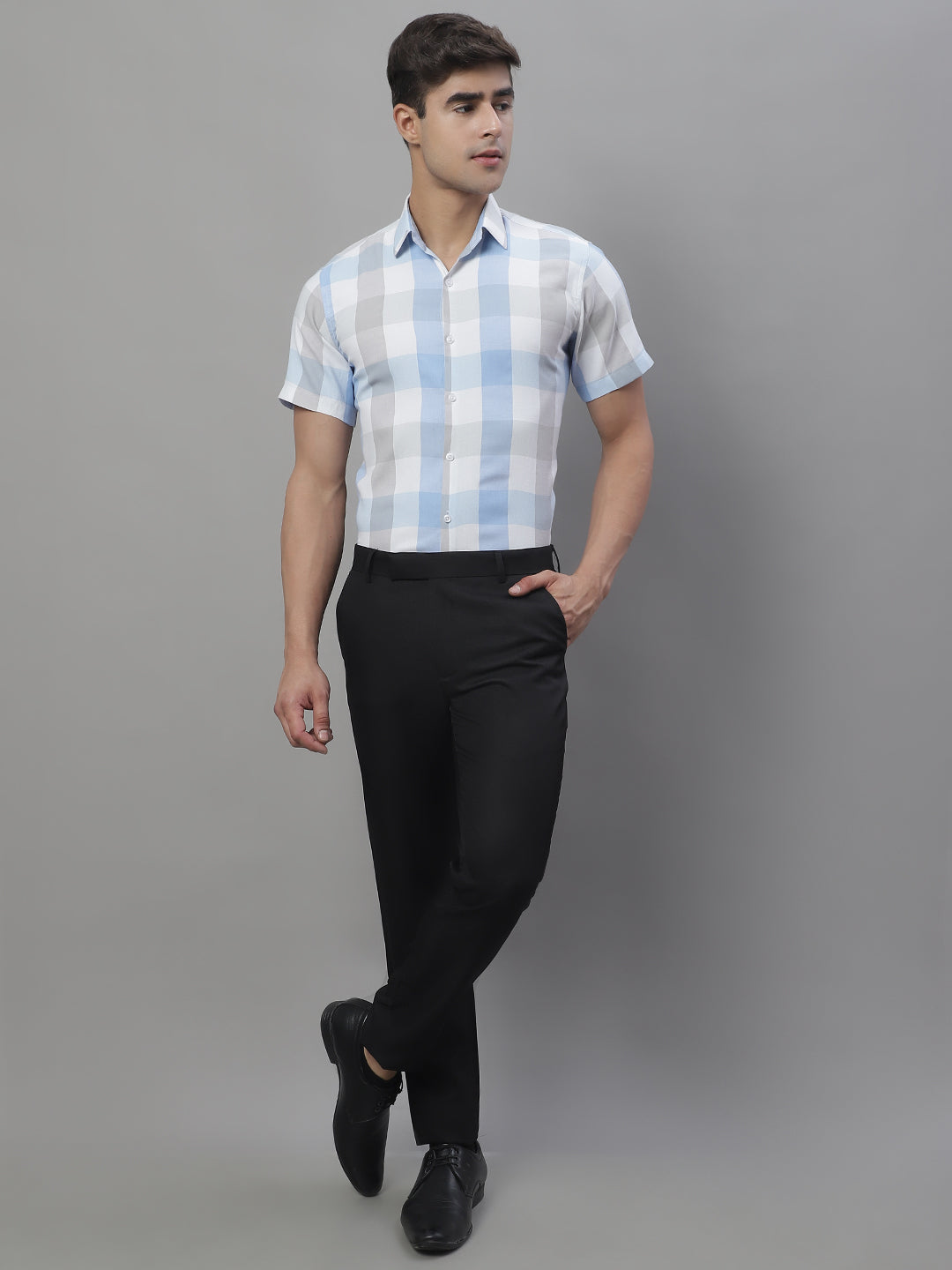 Men's Pure Cotton Checked Formal Shirts - Taantav