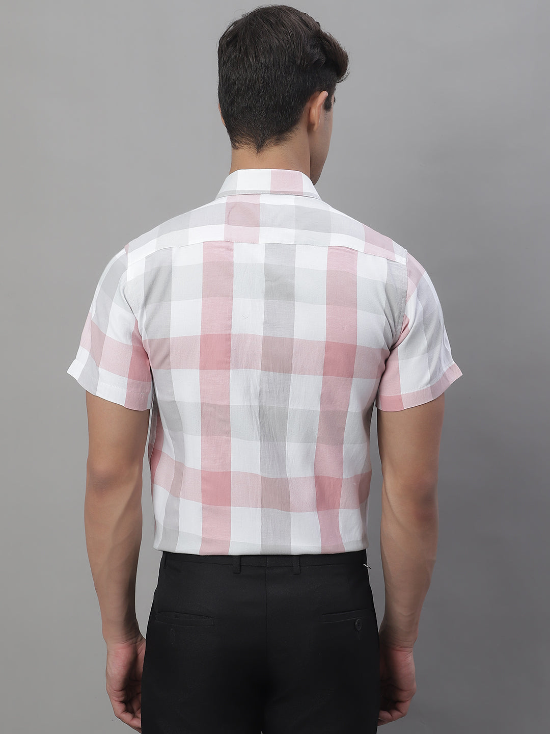 Men's Pure Cotton Checked Formal Shirts - Taantav