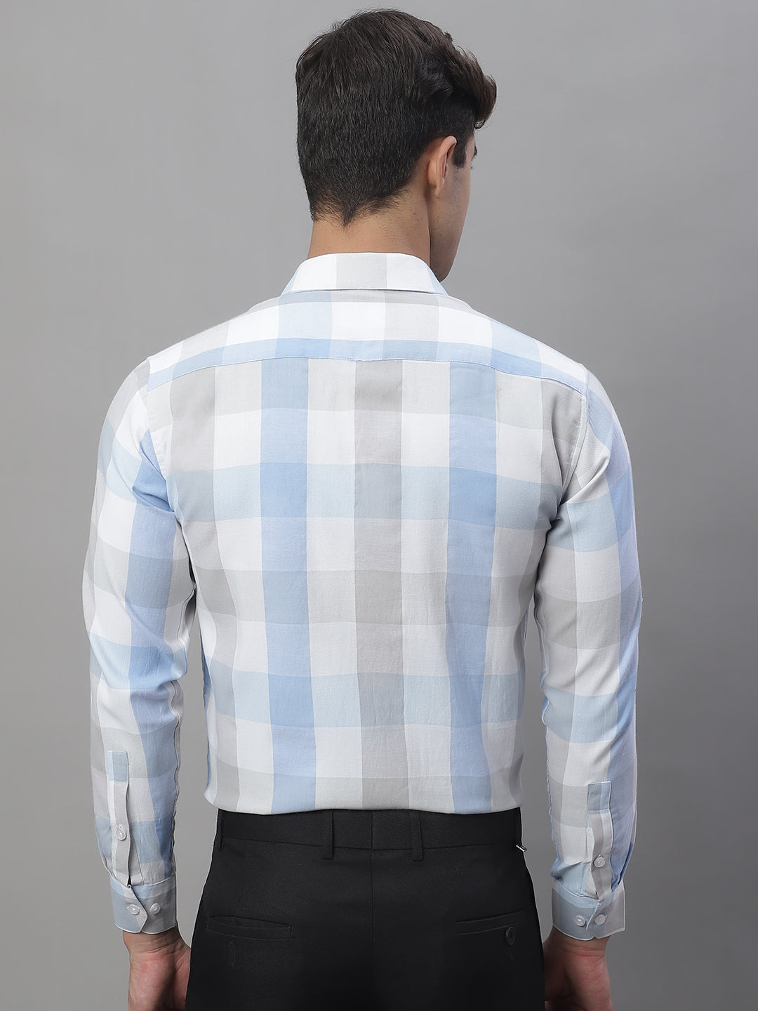 Men's Pure Cotton Checked Formal Shirts - Taantav