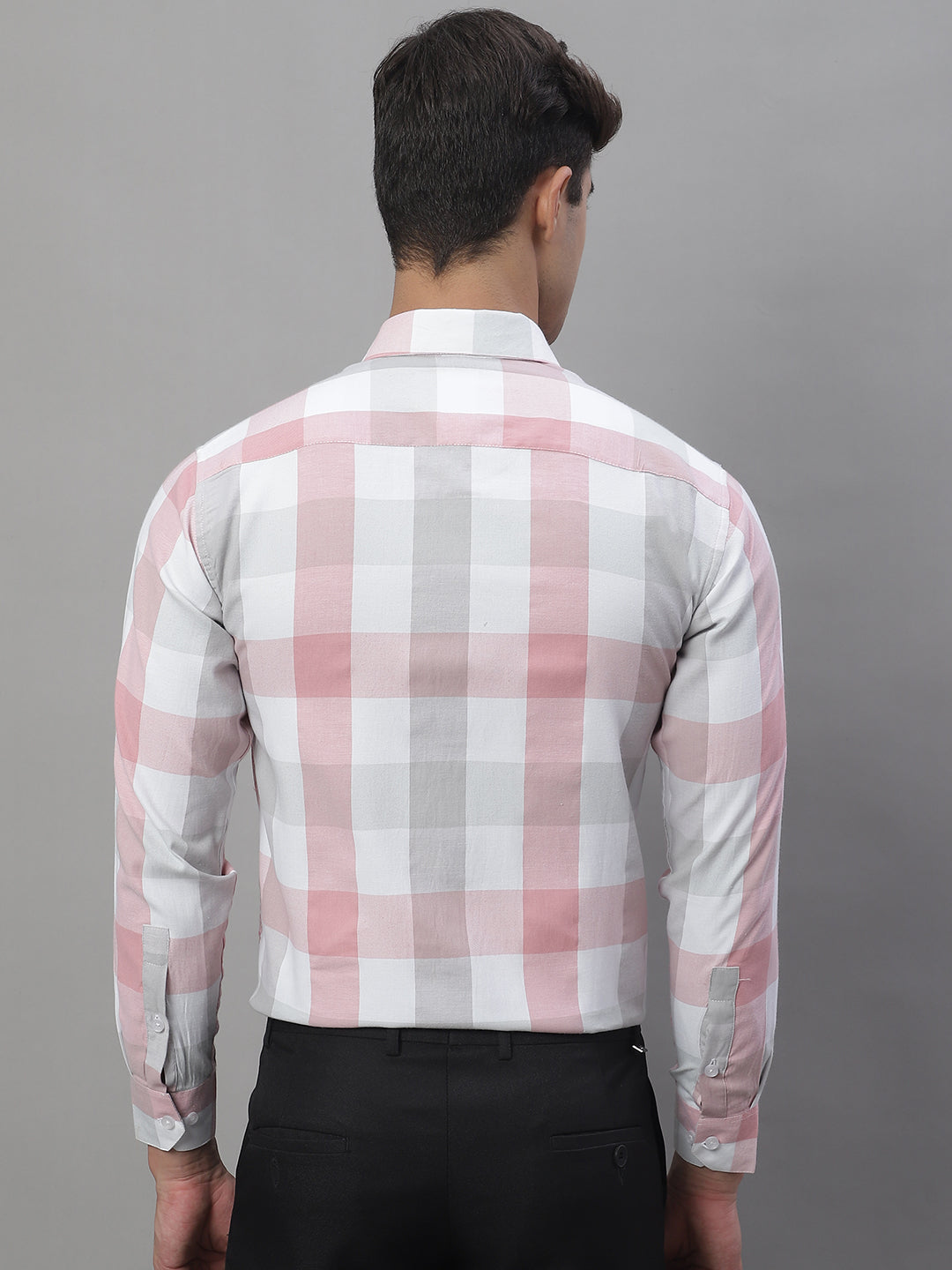 Men's Pure Cotton Checked Formal Shirts - Taantav