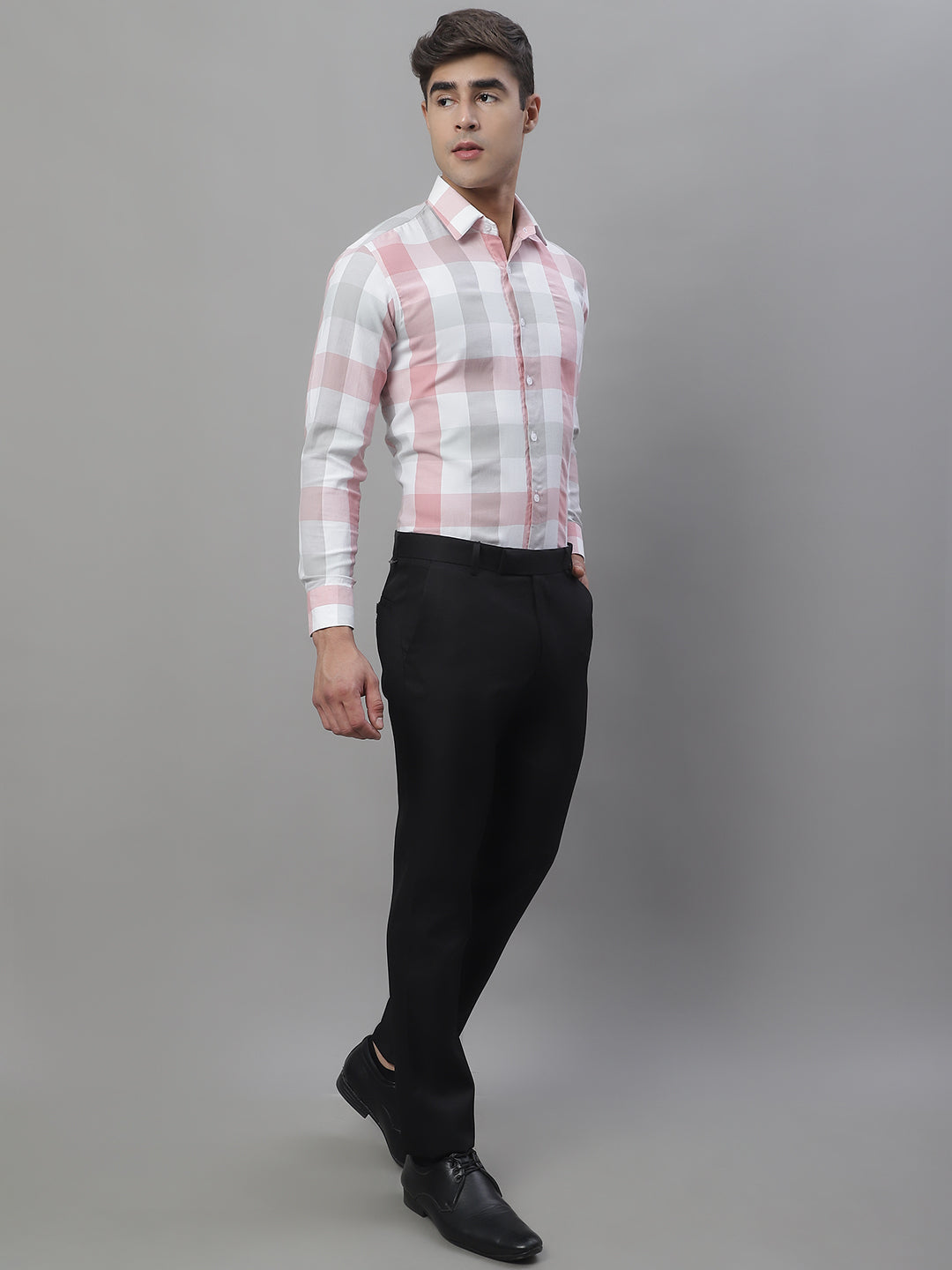 Men's Pure Cotton Checked Formal Shirts - Taantav