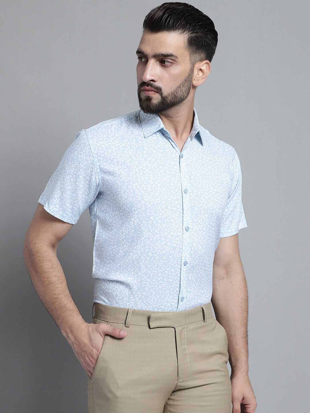 Men's Printed Formal Shirt - Taantav