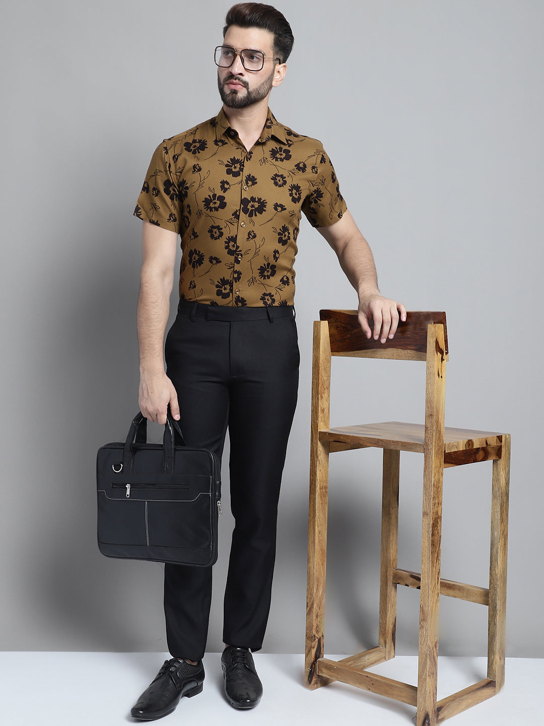 Men's Floral Printed Formal Shirt - Taantav