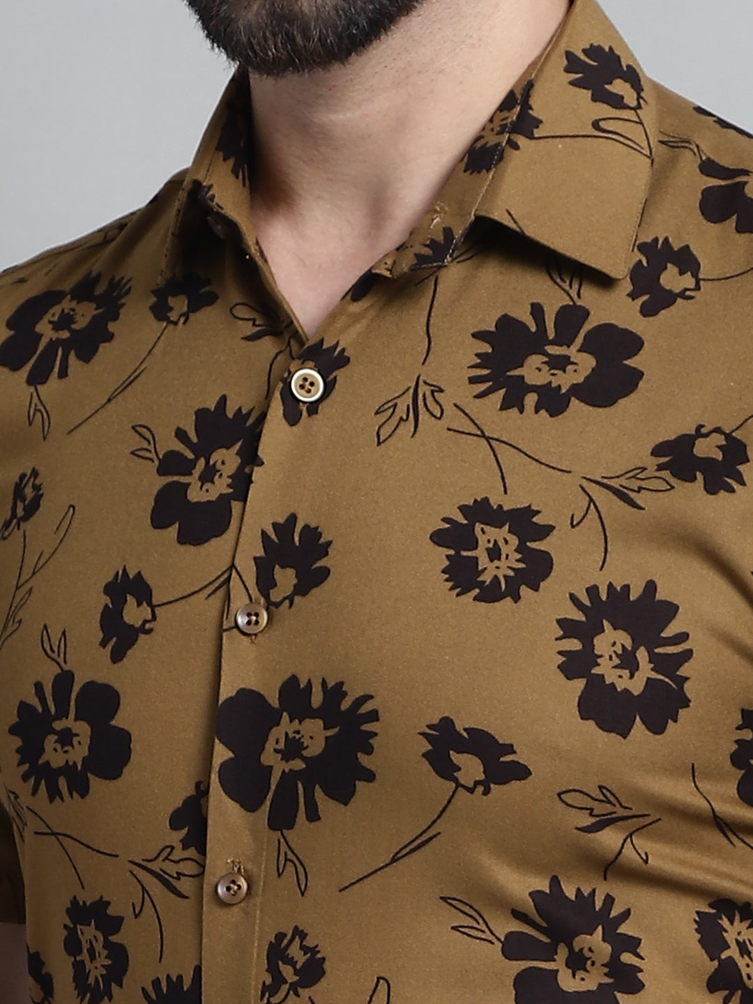 Men's Floral Printed Formal Shirt - Taantav