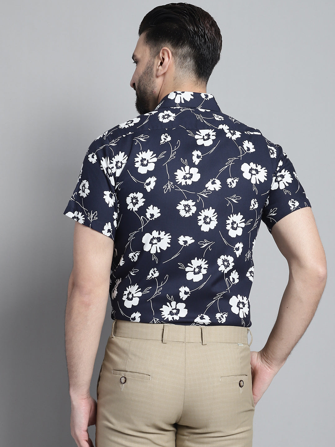 Men's Floral Printed Formal Shirt - Taantav