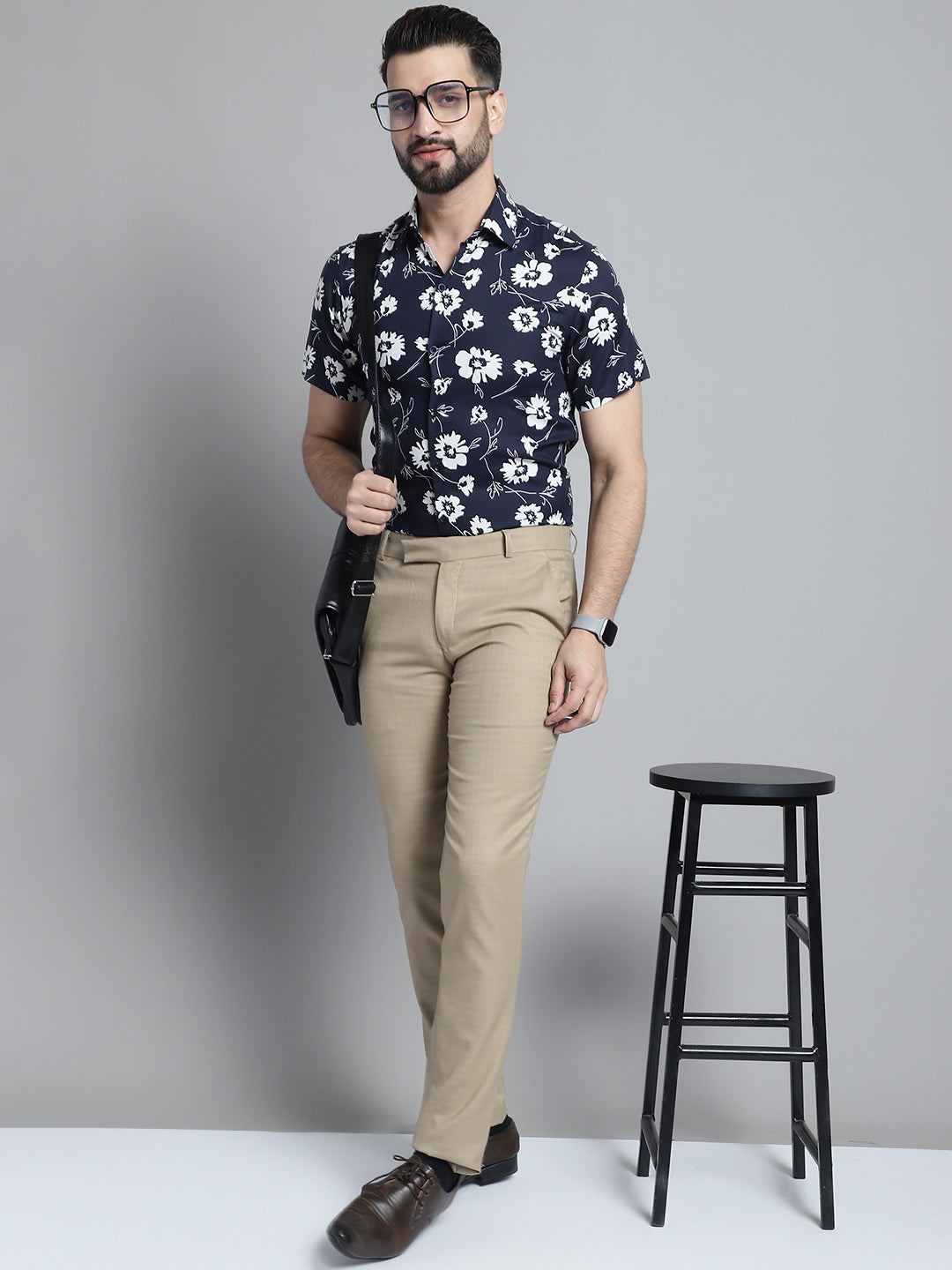 Men's Floral Printed Formal Shirt - Taantav