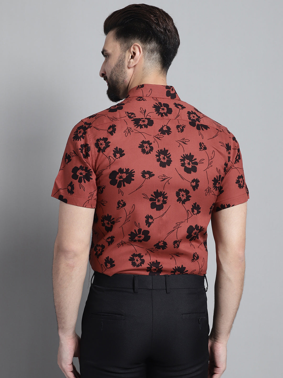 Men's Floral Printed Formal Shirt - Taantav