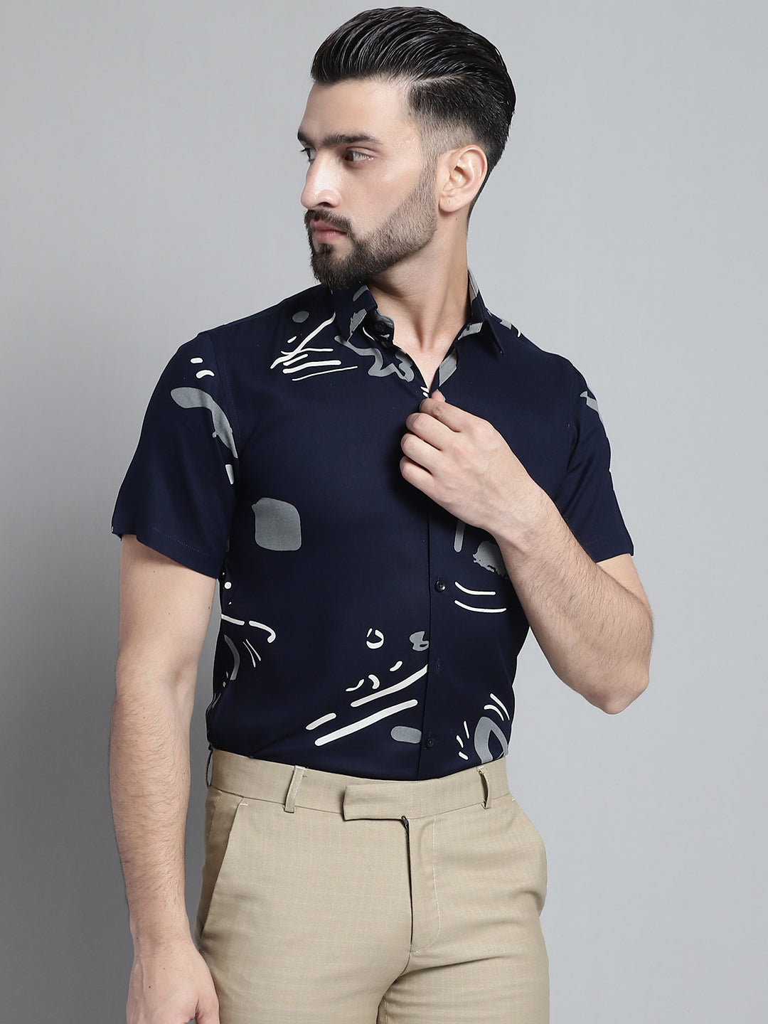 Men's Printed Formal Shirt - Taantav