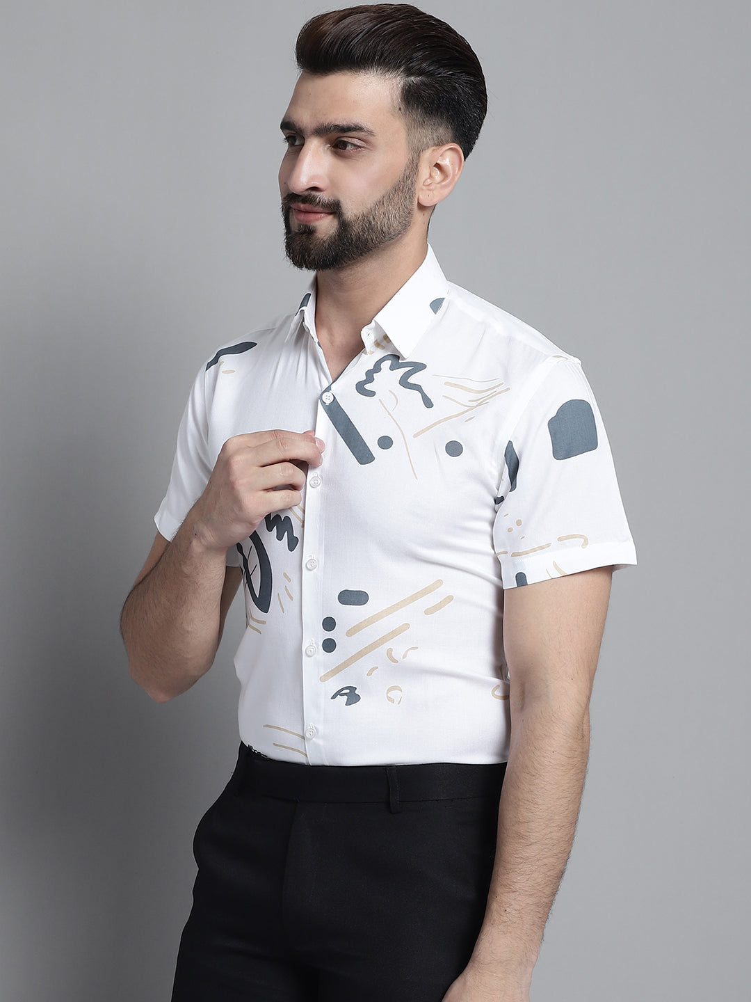 Men's Printed Formal Shirt - Taantav