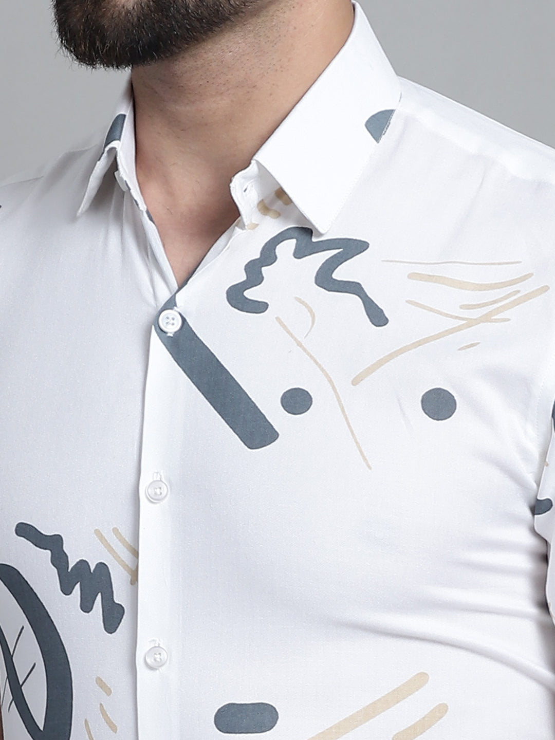 Men's Printed Formal Shirt - Taantav