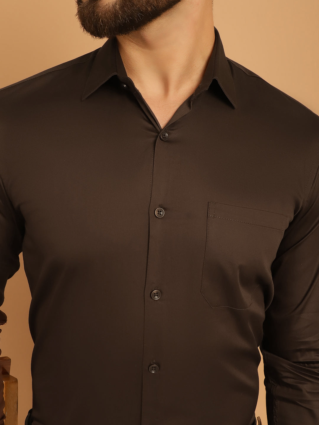 Men's Cotton Solid Formal Shirt - Taantav