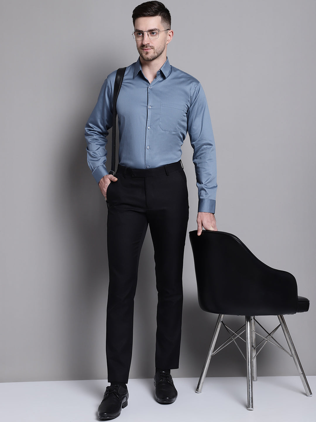 Men's Cotton Solid Formal Shirt - Taantav