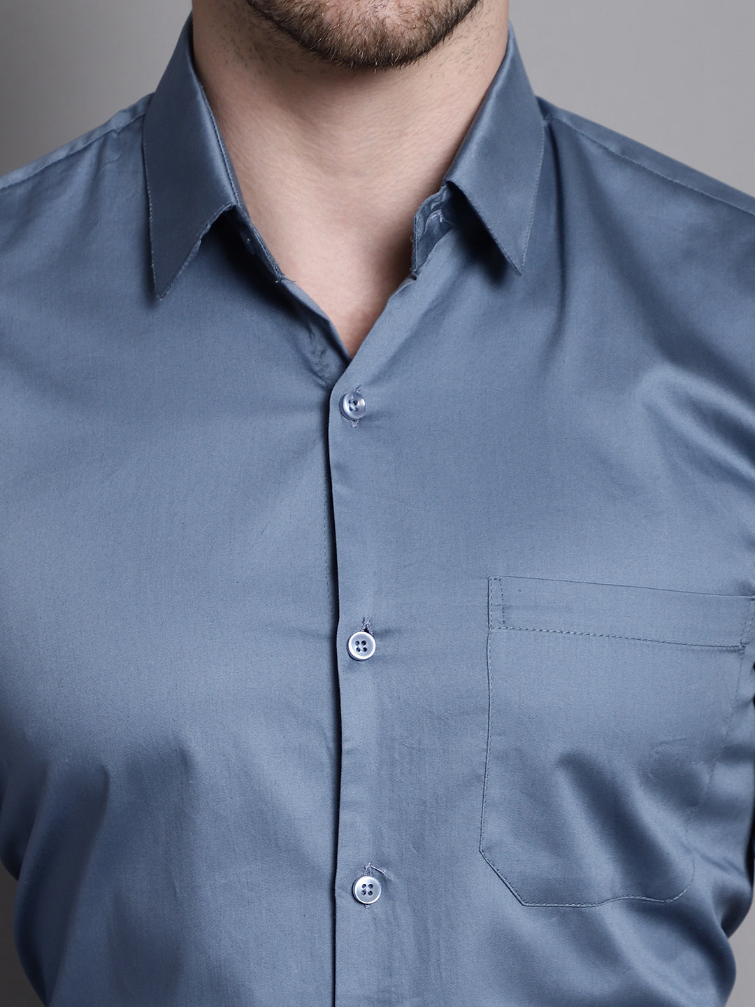 Men's Cotton Solid Formal Shirt - Taantav