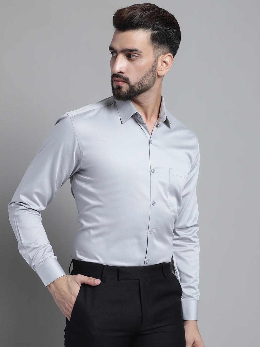 Men's Cotton Solid Formal Shirt - Taantav