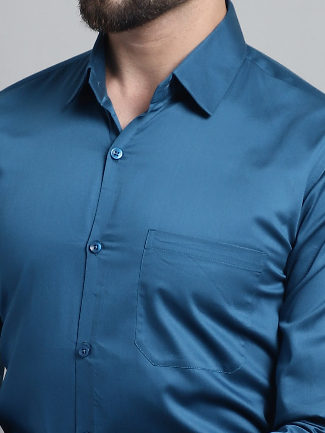 Men's Cotton Solid Formal Shirt - Taantav