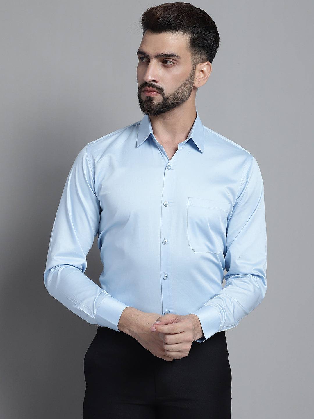 Men's Cotton Solid Formal Shirt - Taantav