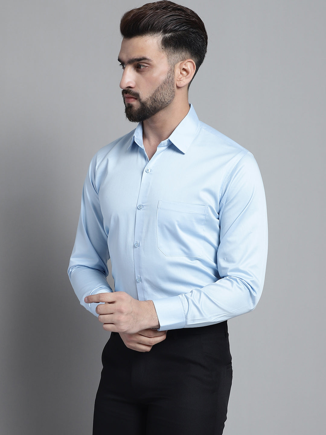 Men's Cotton Solid Formal Shirt - Taantav