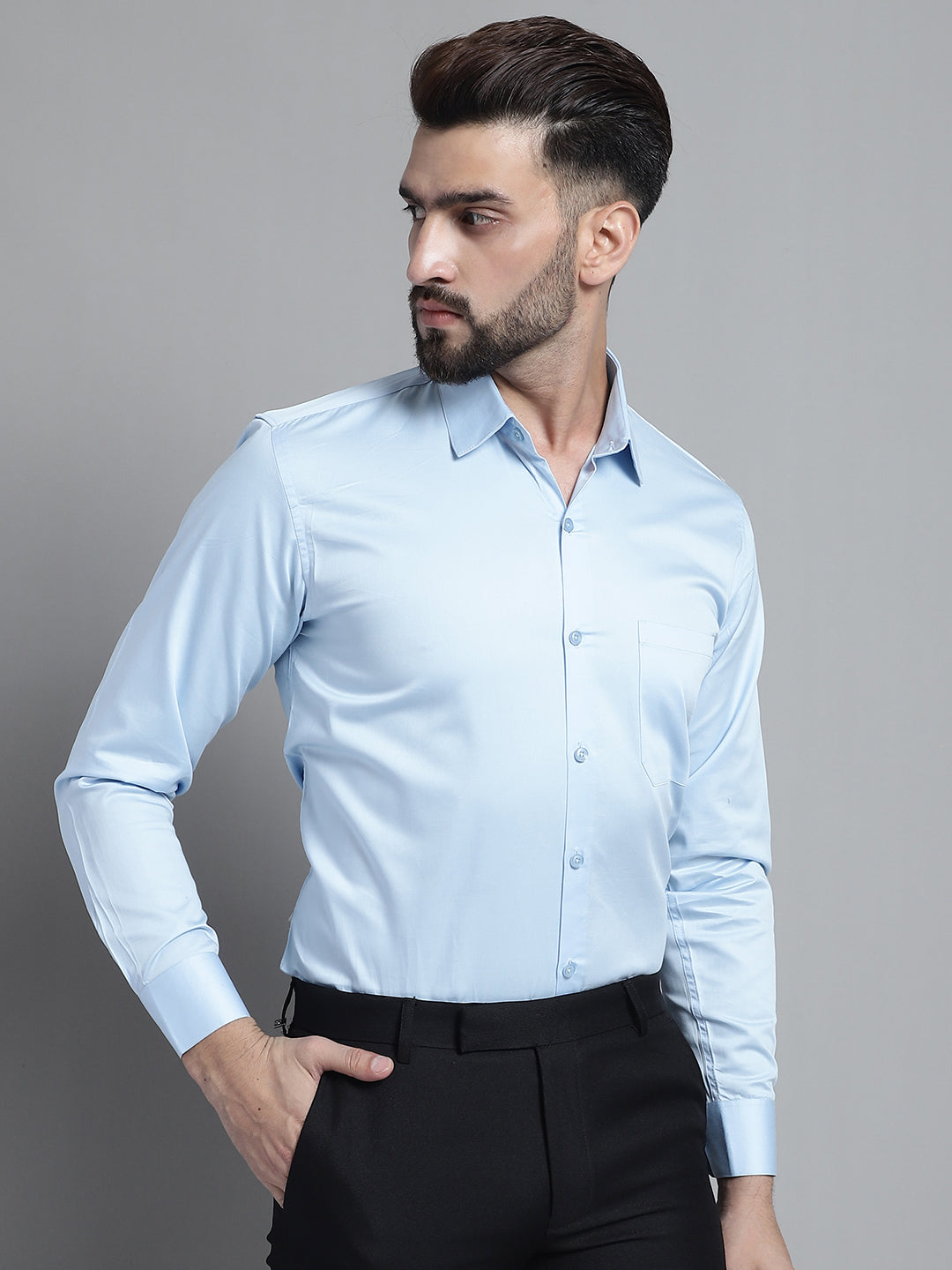 Men's Cotton Solid Formal Shirt - Taantav