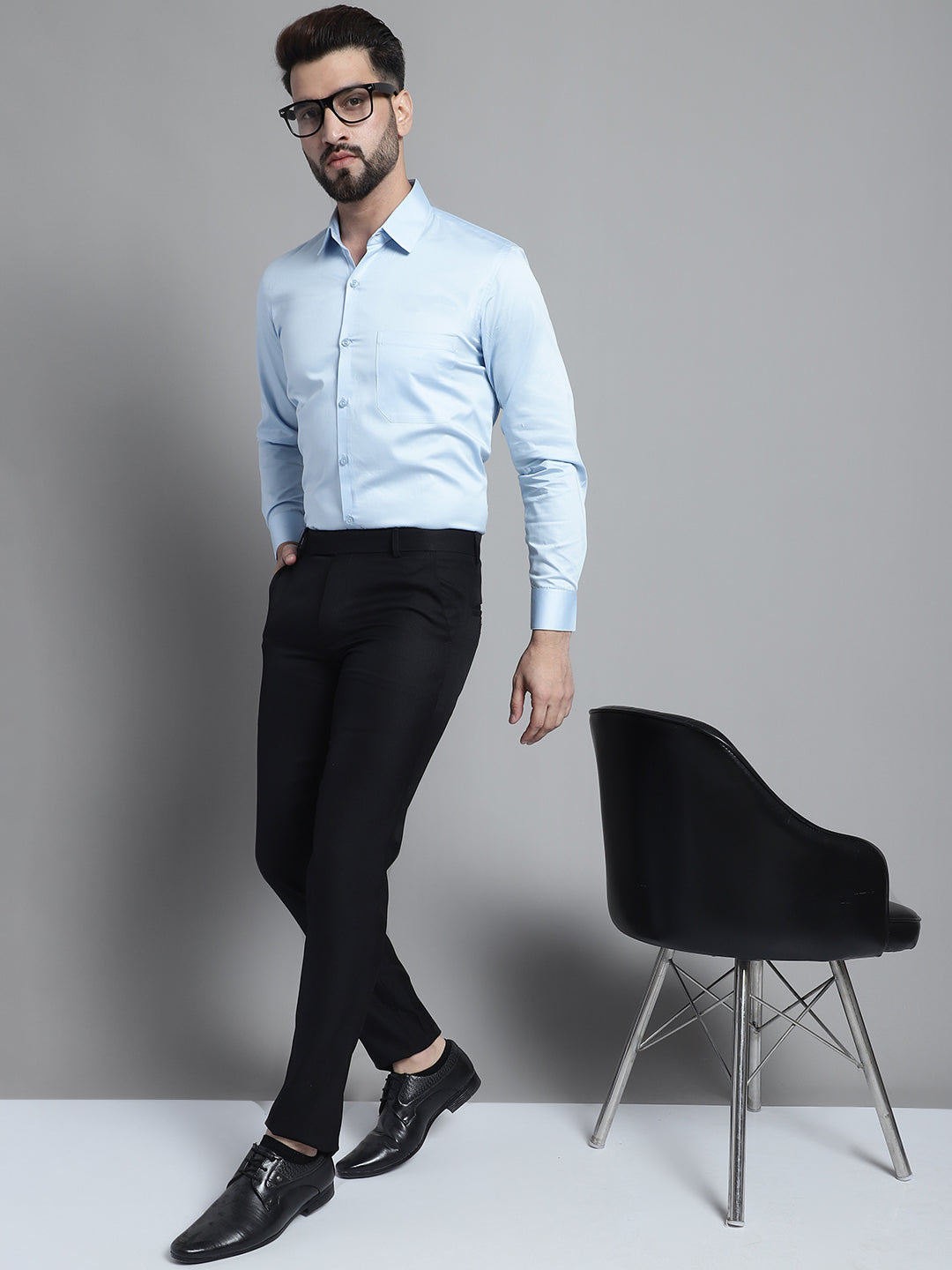 Men's Cotton Solid Formal Shirt - Taantav