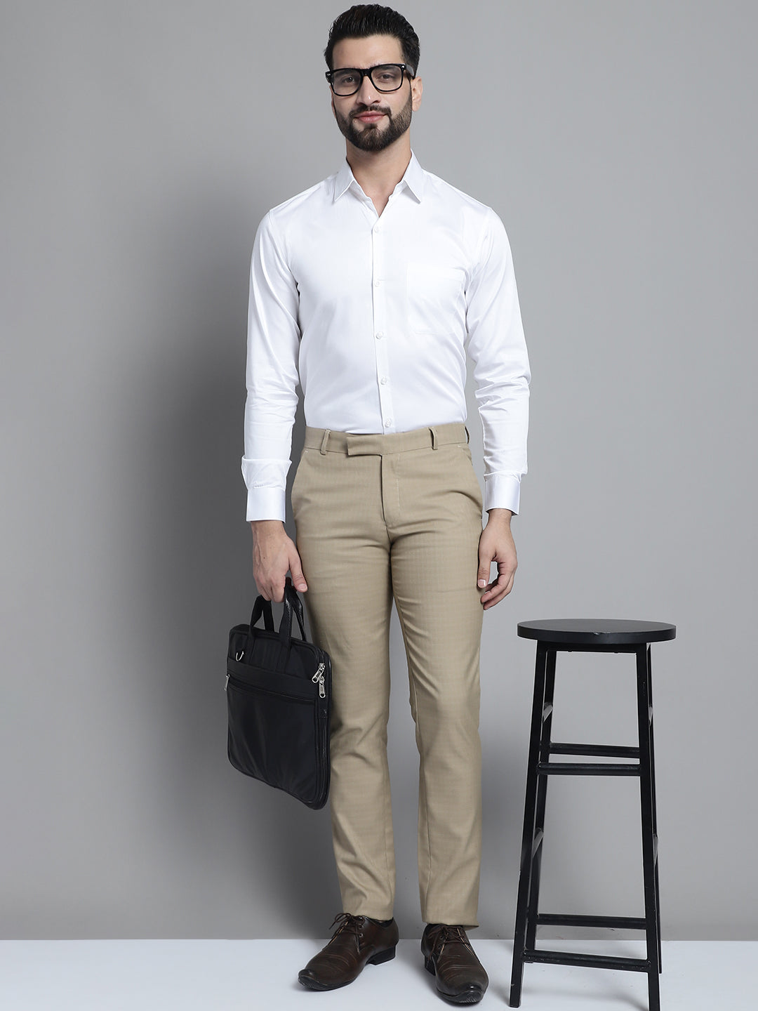 Men's Cotton Solid Formal Shirt - Taantav