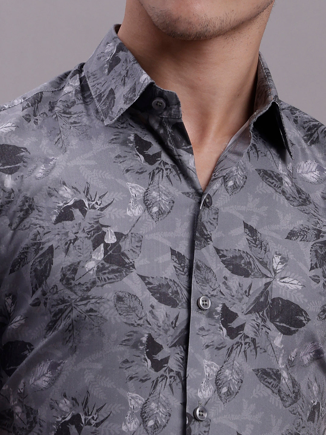 Men's Floral Printed Formal Shirt - Taantav