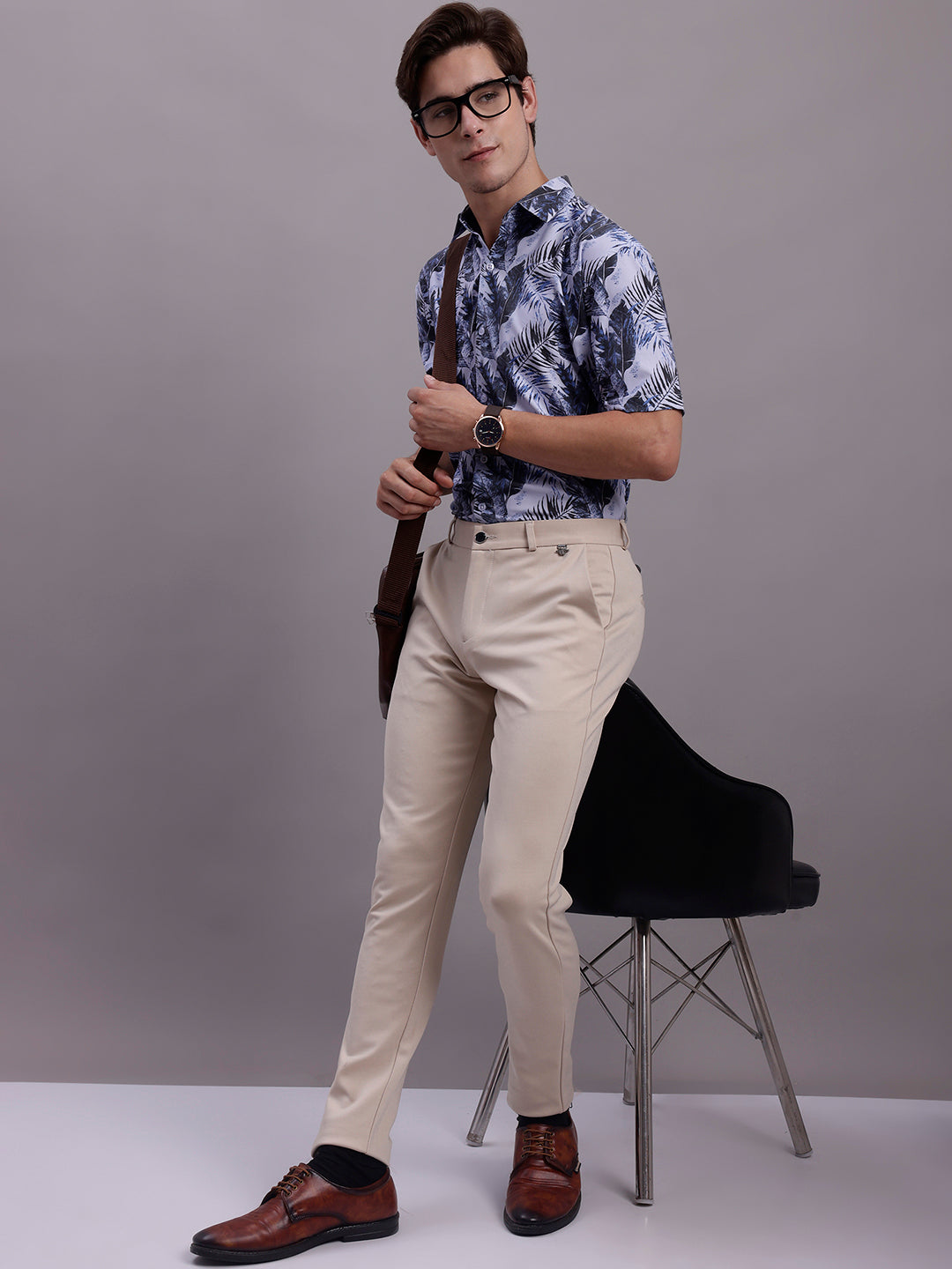 Men's Floral Printed Formal Shirt - Taantav