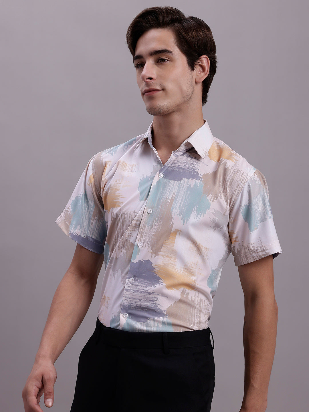 Men's Printed Formal Shirt - Taantav