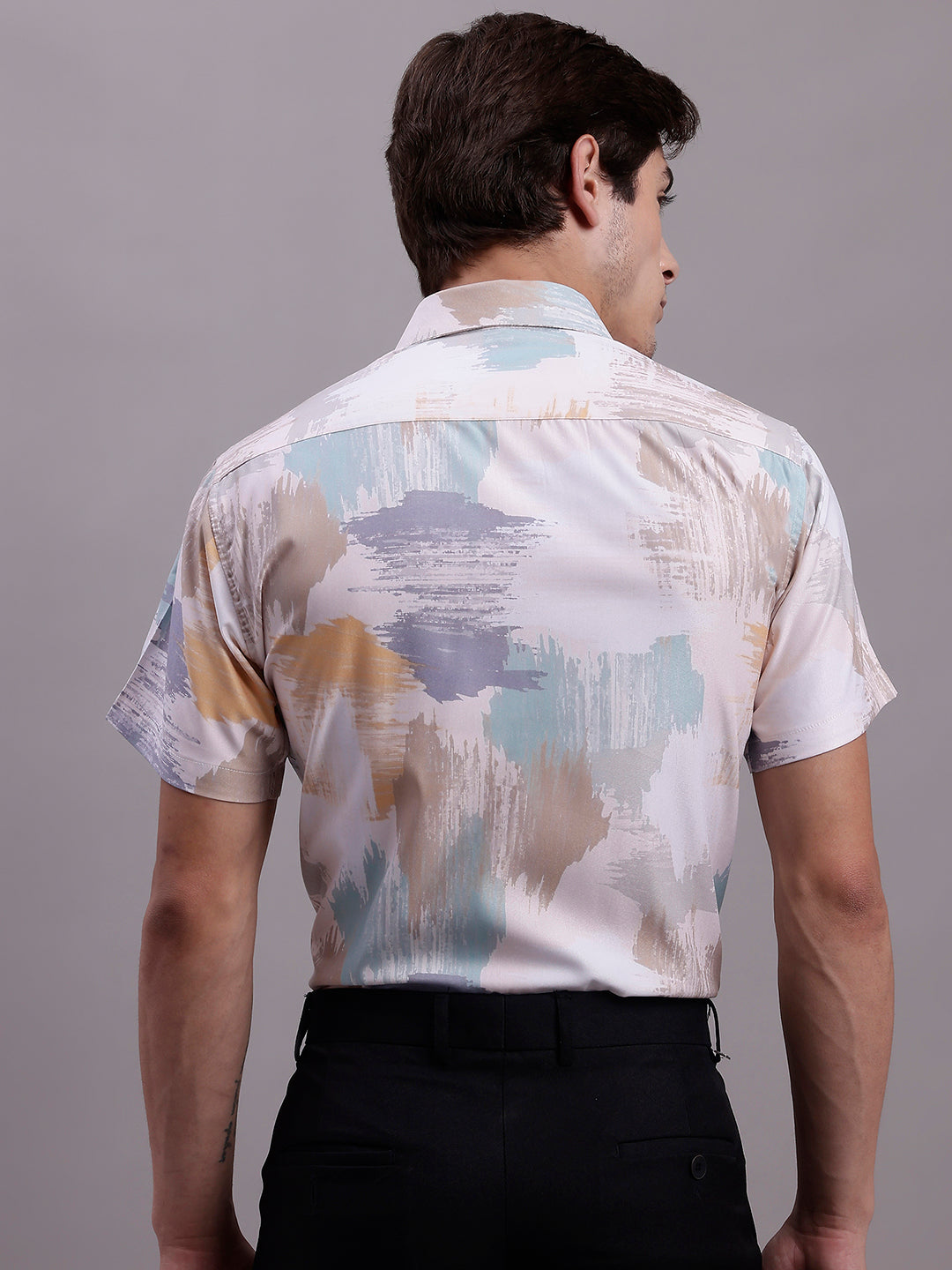 Men's Printed Formal Shirt - Taantav