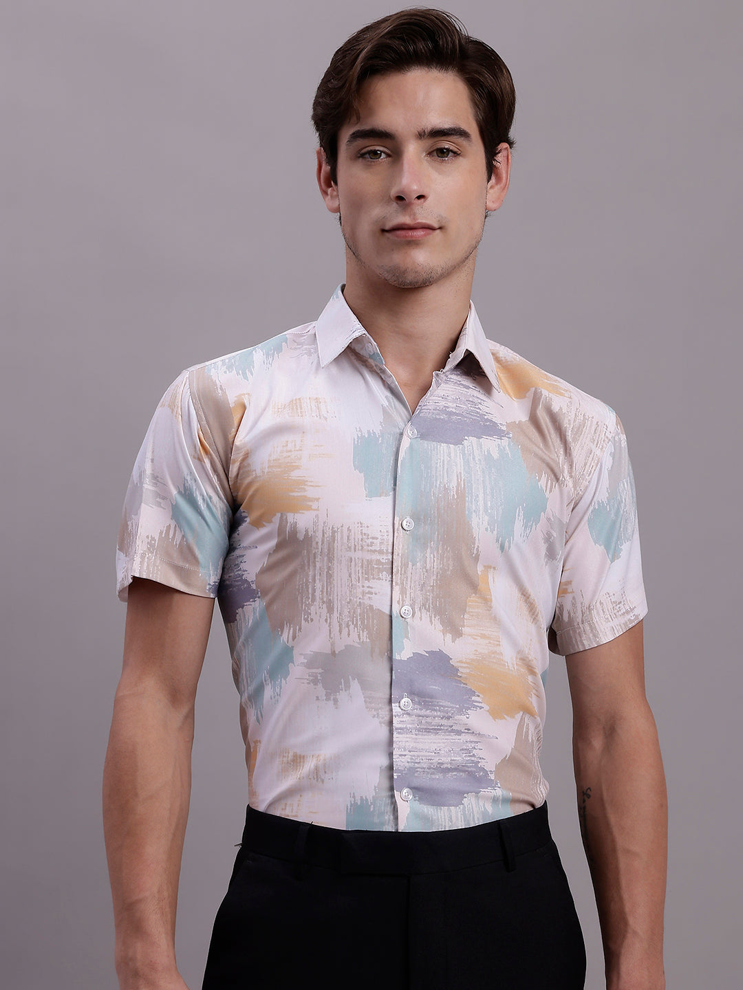 Men's Printed Formal Shirt - Taantav